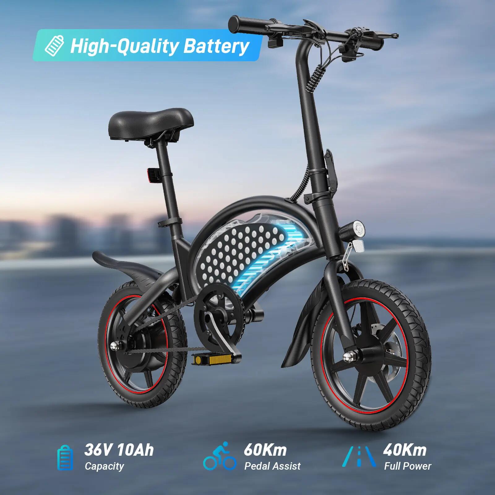 DYU D3S 14" opvouwbare elektrische fiets – alleen met trapondersteuning 3/7