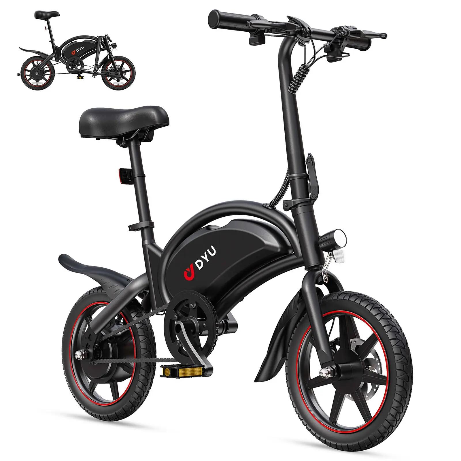 DYU D3S 14" opvouwbare elektrische fiets – alleen met trapondersteuning 2/7
