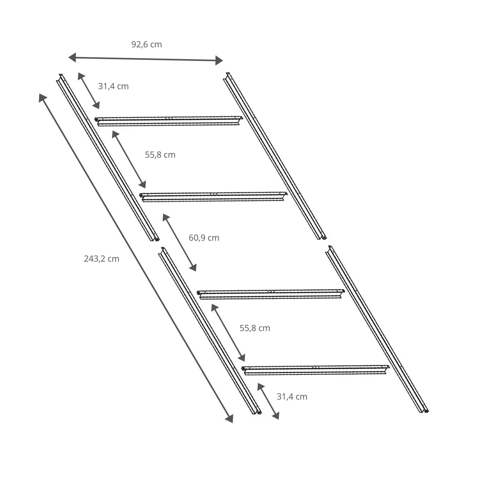Pre-Instalación de Suelo para Casetas Metálicas Gardiun Estructura de 4,72 m² 25 4/4