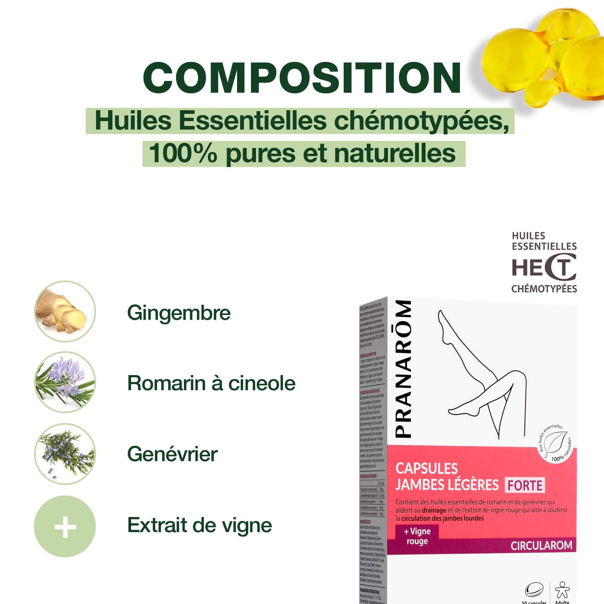 Capsules Jambes Légères - Vigne rouge - 30 gélules 3/4