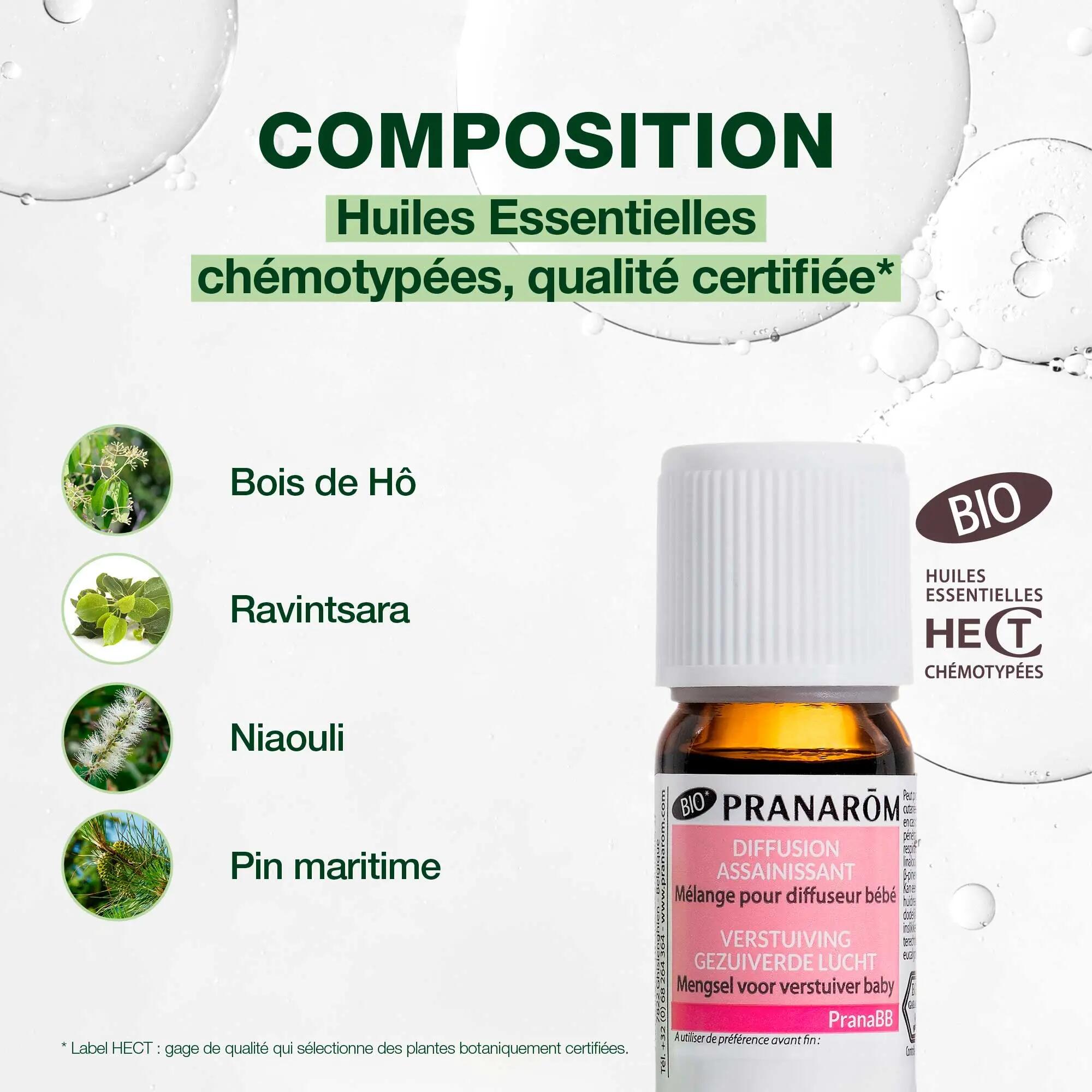 Diffusion assainissante bébé - Huiles essentielles bio 3/4