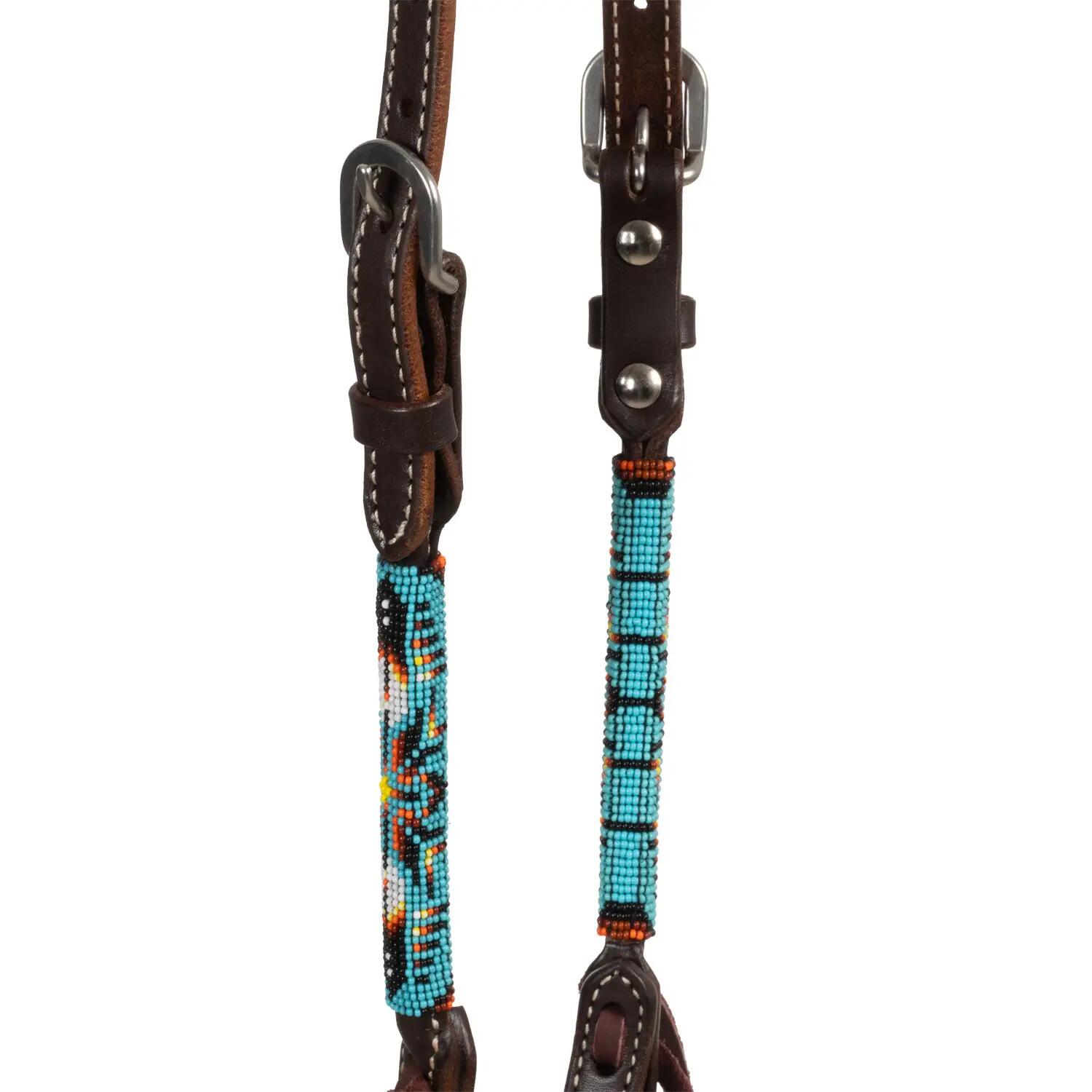 Bridon western navajo sky à une oreille perlé huilé 4/5