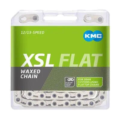 KMC X Flat SL Pre-Waxed SRAM 12/13x Chain Silver 12,13 Speed