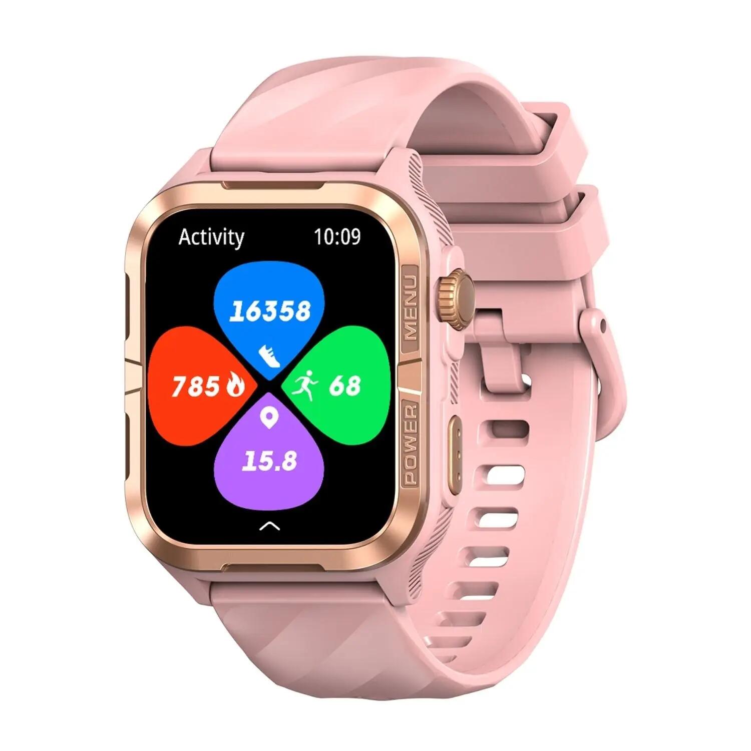 Blackview W10 Pro smartwatch - Bluetooth calling, GPS, 600mAh battery, pink 3/5