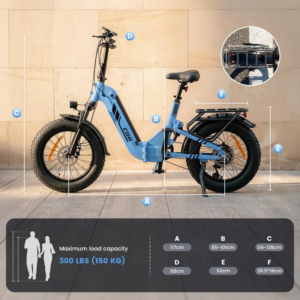 City bike elettrica pieghevole iScooter EB8 250W 720Wh 20 pollici 8/10