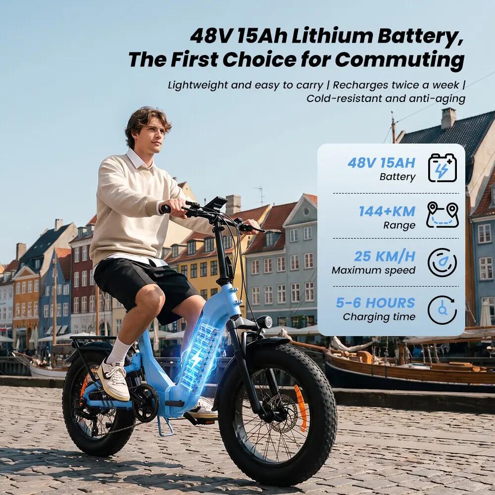 City bike elettrica pieghevole iScooter EB8 250W 720Wh 20 pollici 6/10