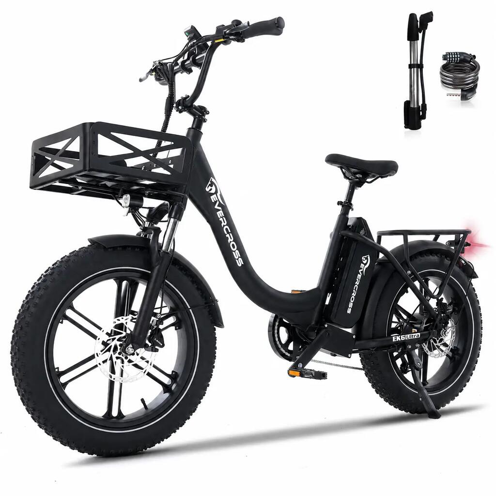 Skladací elektrobicykel EK6 pre dospelých – 20*4.0, batéria 13Ah, biely