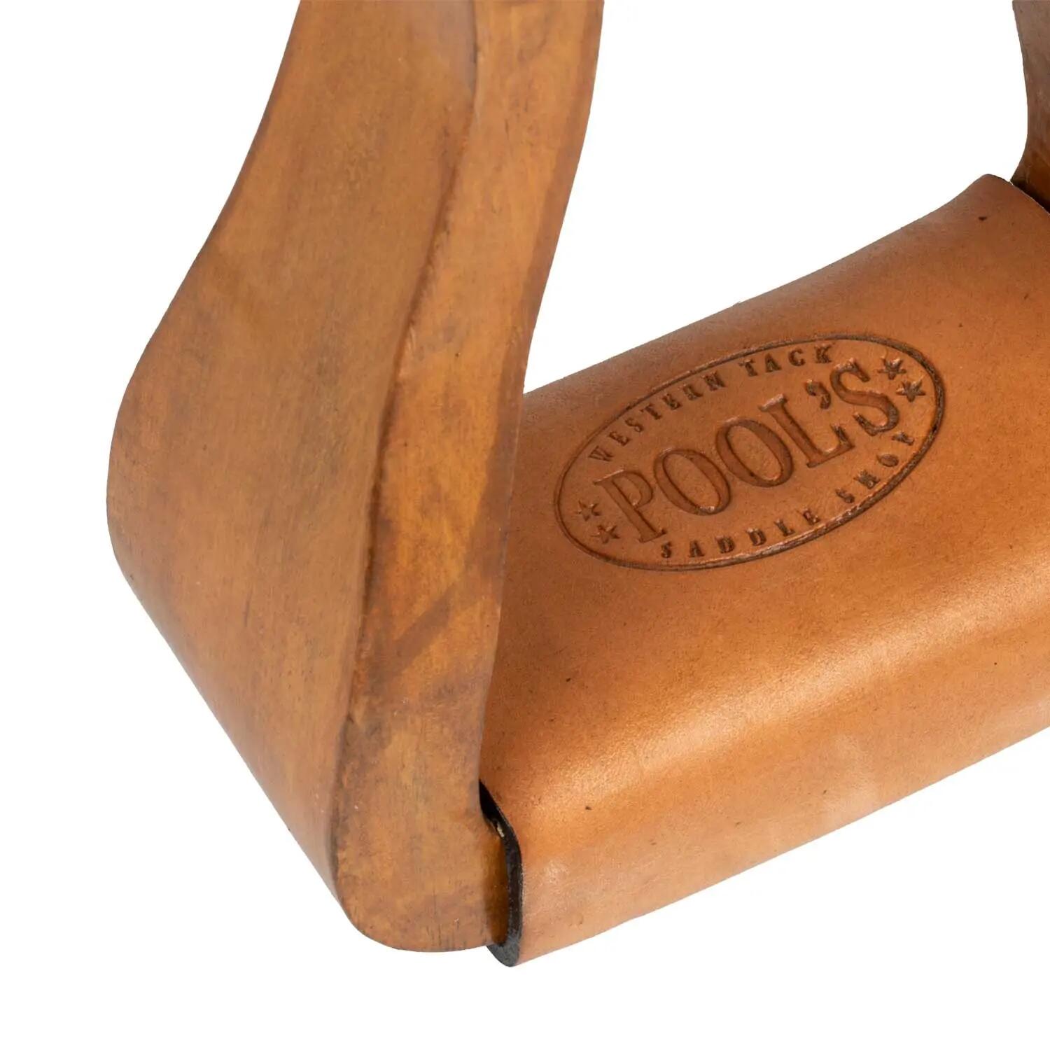 Étriers western ys wide en bois 5/5