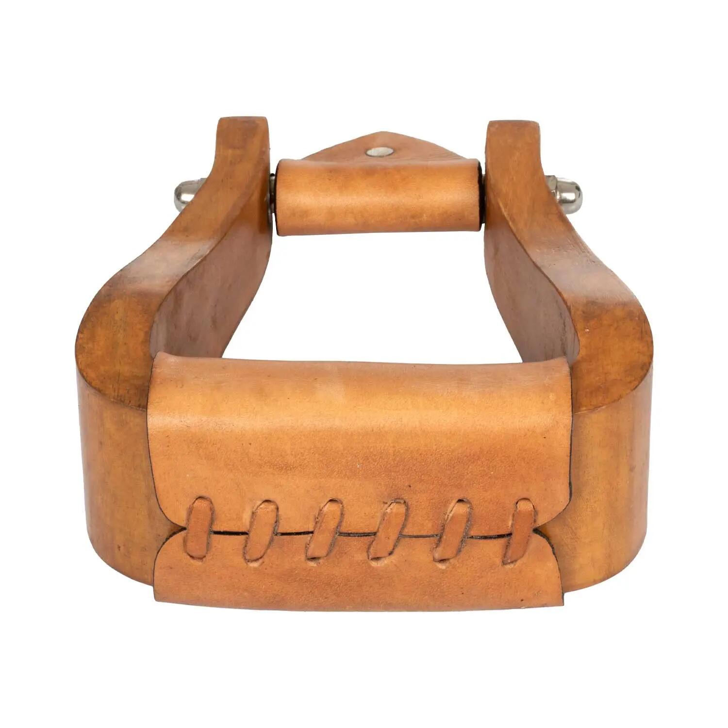 Étriers western ys wide en bois 4/5