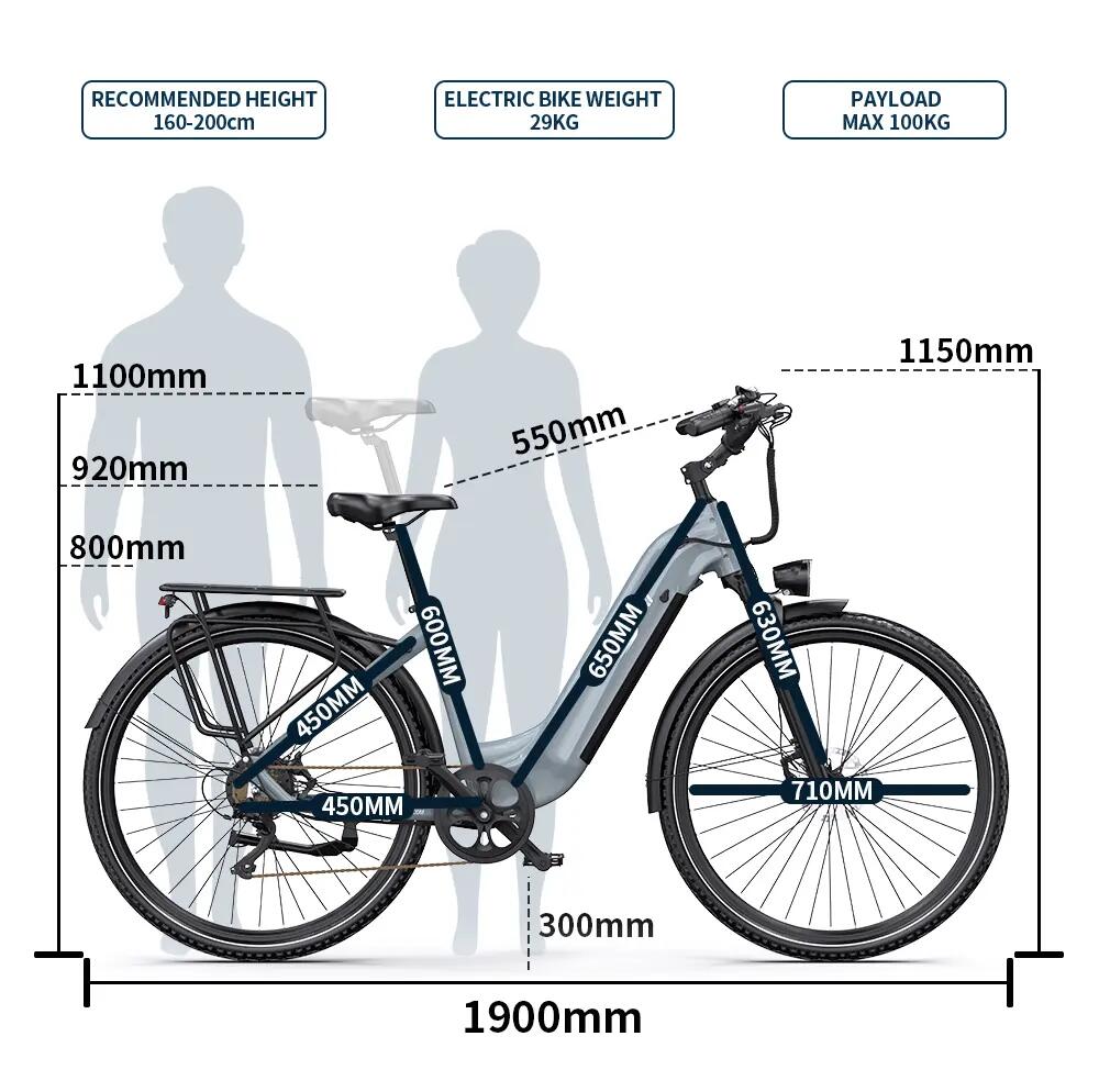 ONESPORT OT05 PRO Electric Bicycle Adult 36V 22.5AH Battery 250W motor E-bike 13/14