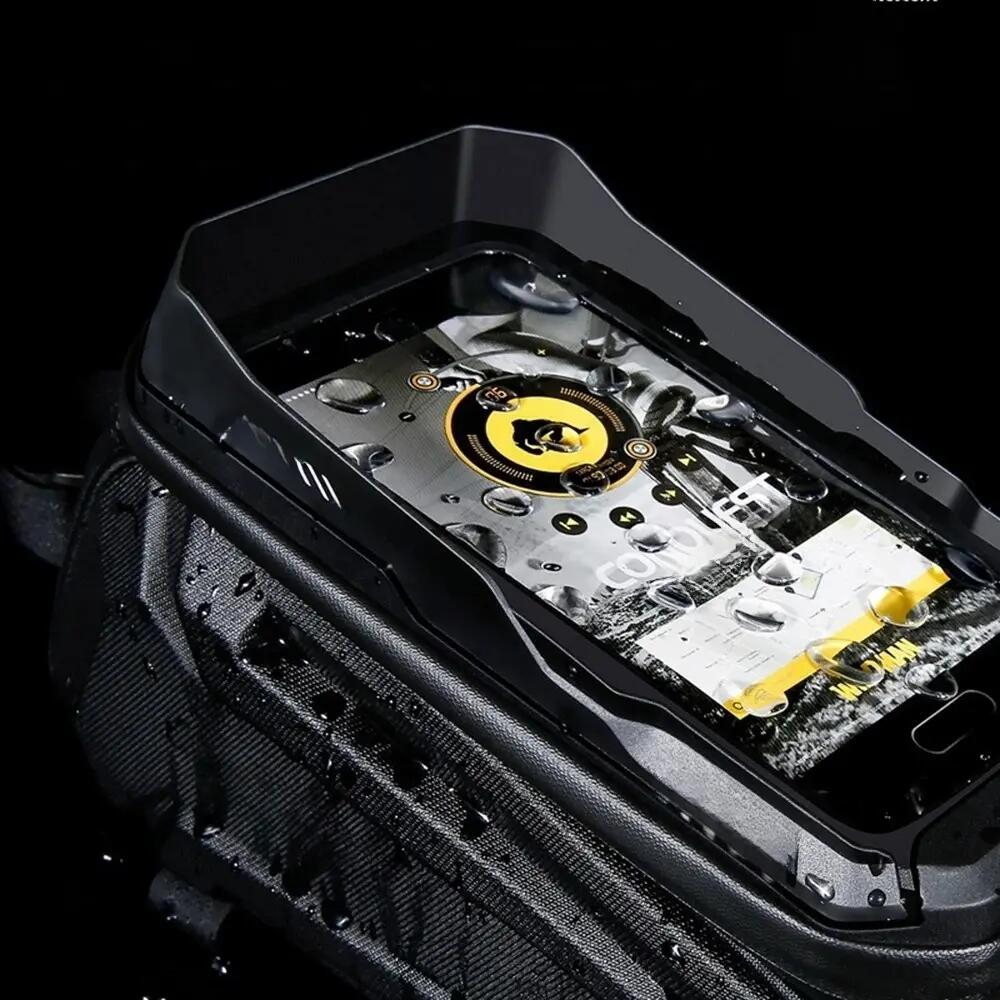 Borsa telaio bici con supporto telefono impermeabile WILD MAN 2/5