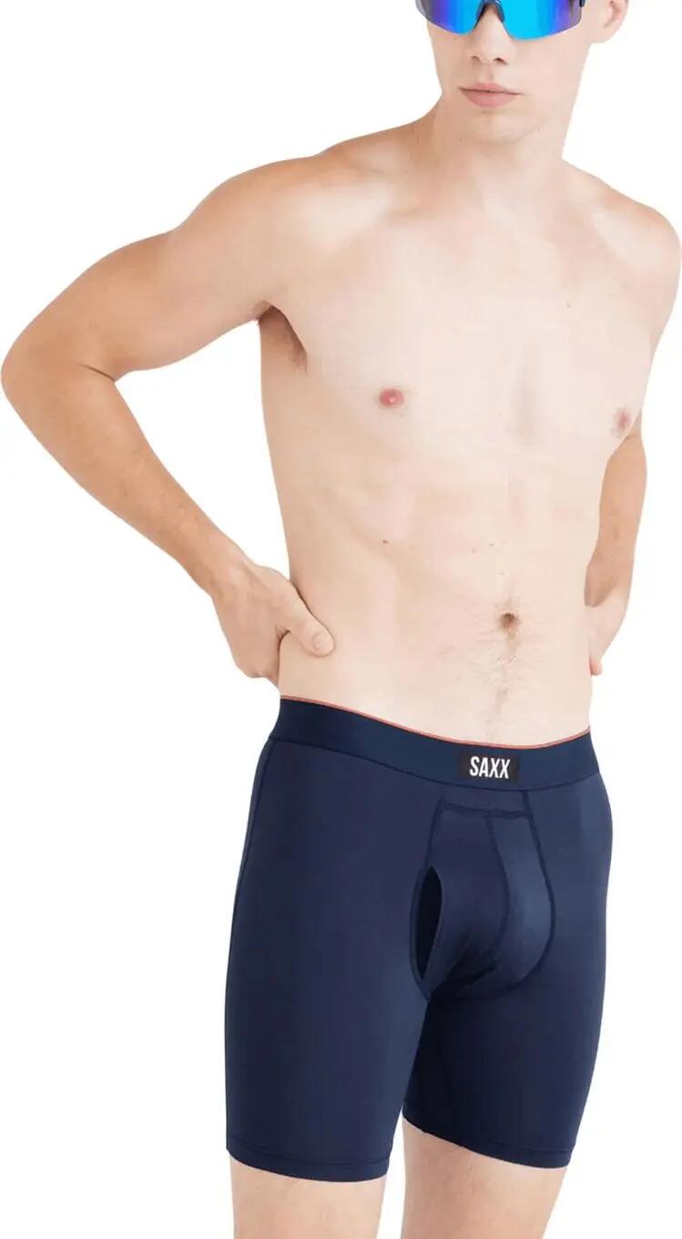 Boxer Saxx Multi-Sport Mesh Brief Fly Blu/Nero Uomo (Confezione da 3) 2/4