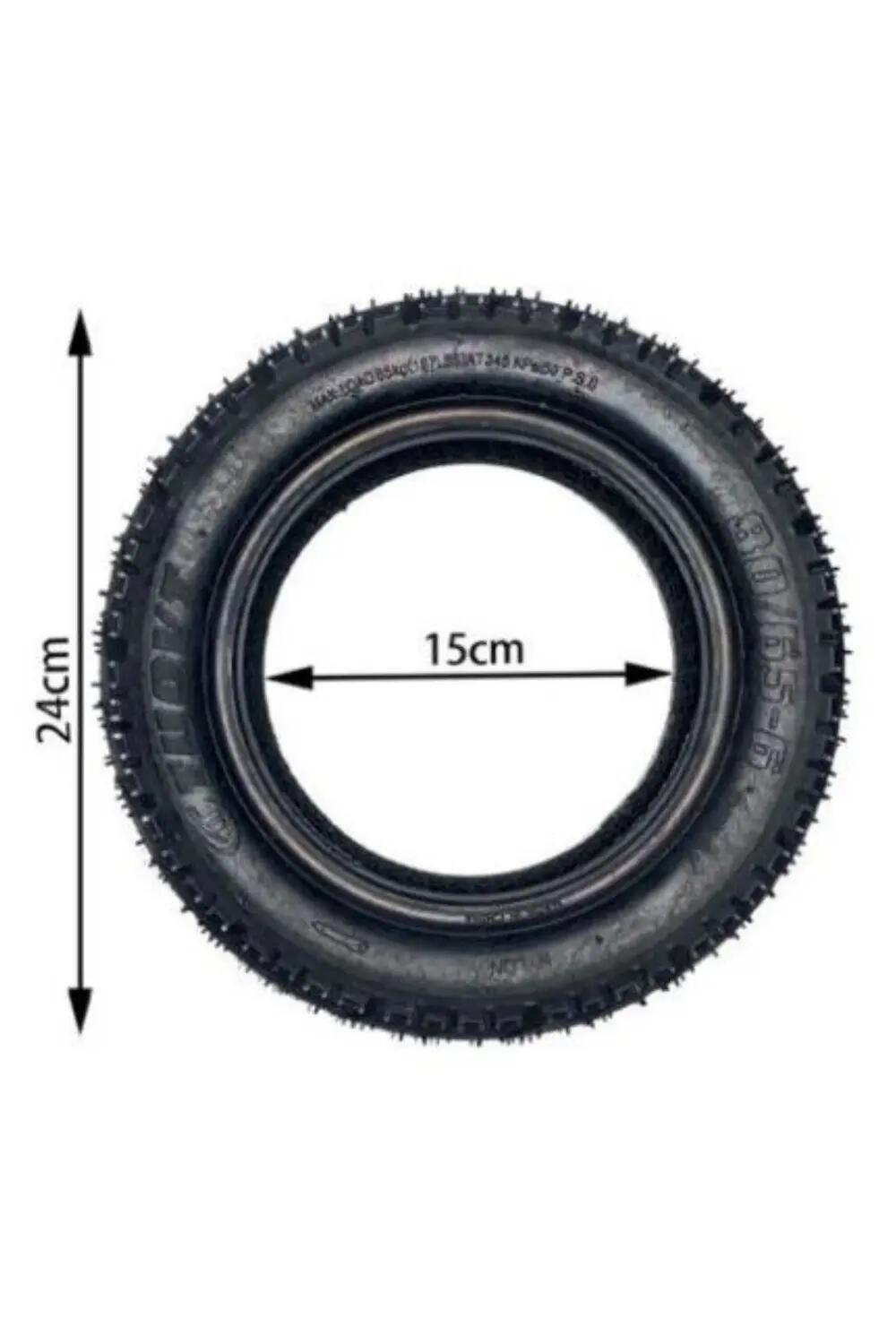 Cauciuc trotinetă road, OEM, L-3, 80/65-6(10x3.0), negru 2/3