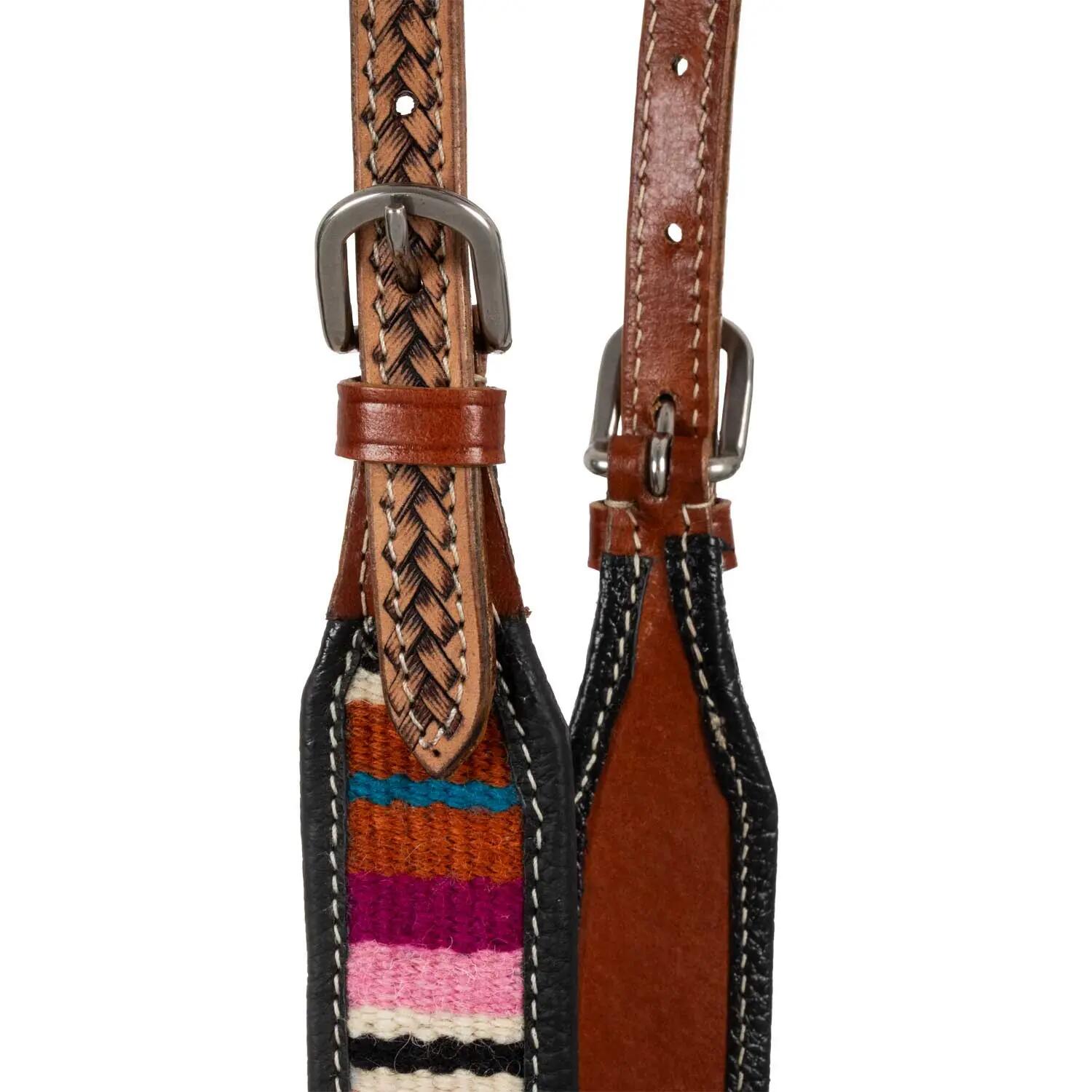 Bridon western avec décorations imitation tapis 3/4
