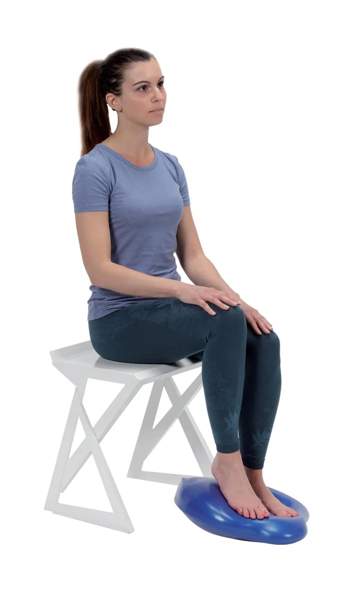 Gymnic Sit On Air Cuscino posturale doppia funzione blu postura e relax gambe 6/8