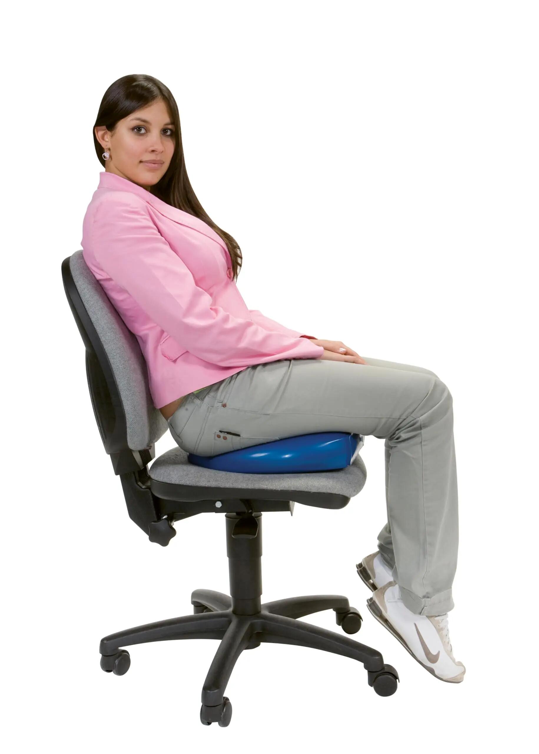 Gymnic Sit On Air Cuscino posturale doppia funzione blu postura e relax gambe 3/8