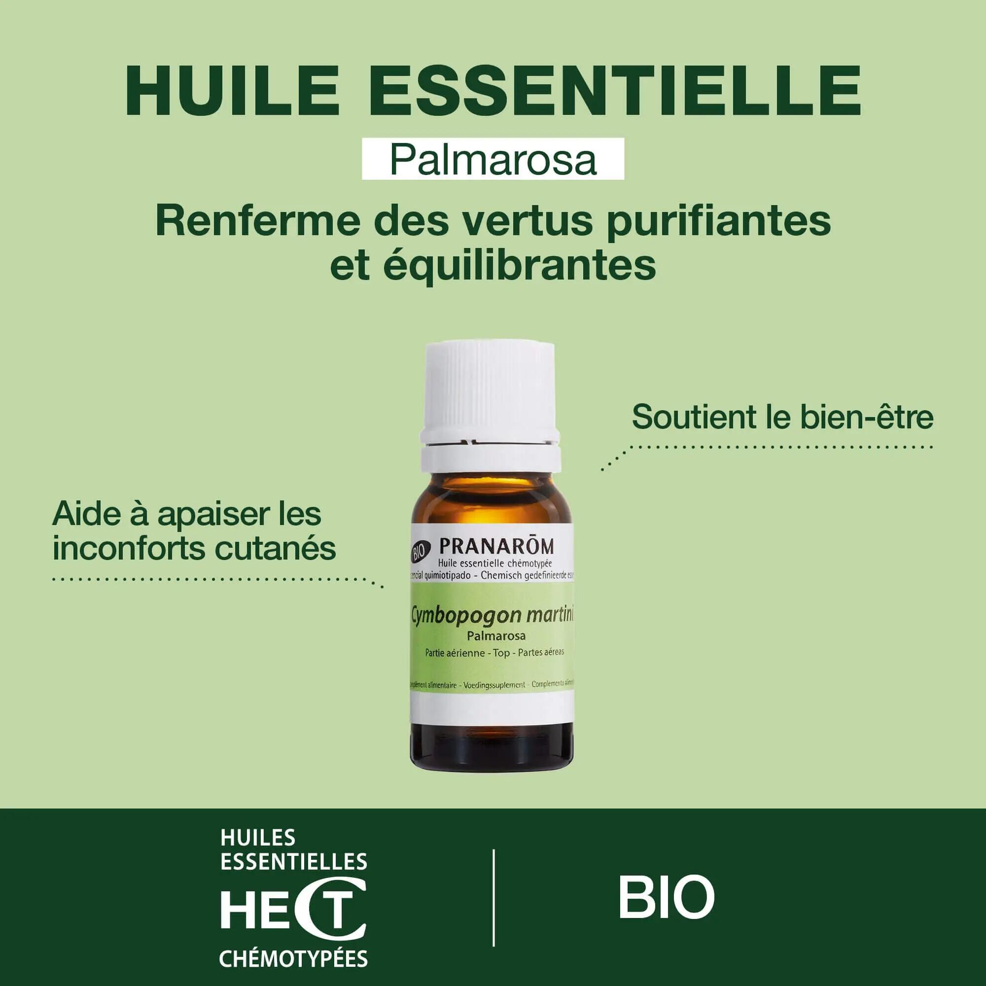 Huile essentielle de Palmarosa bio - Duo 2x10 ml 5/5