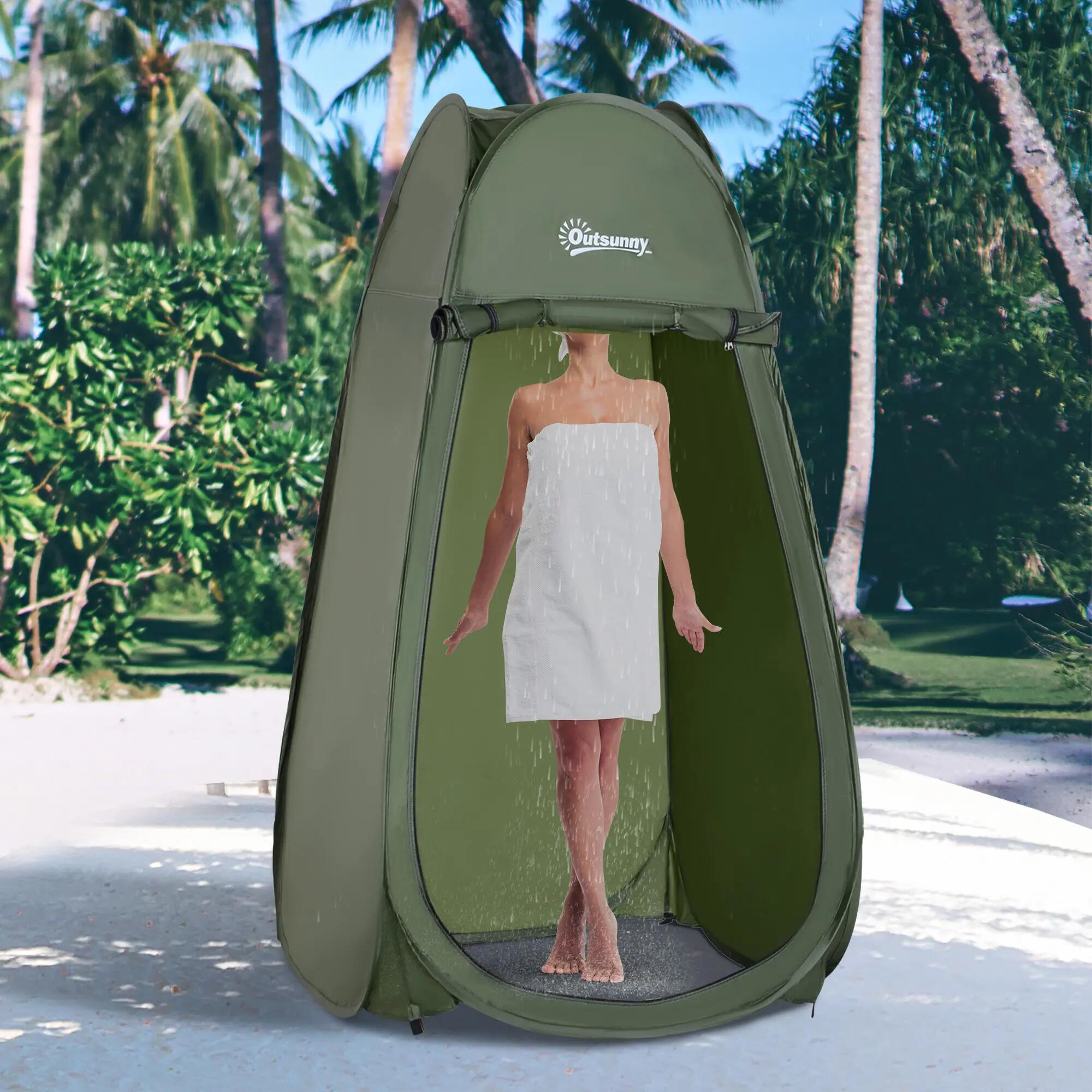 Tente douche pop-up - Camping - Anti-UV, étanche 2000mm - Vert 4/6