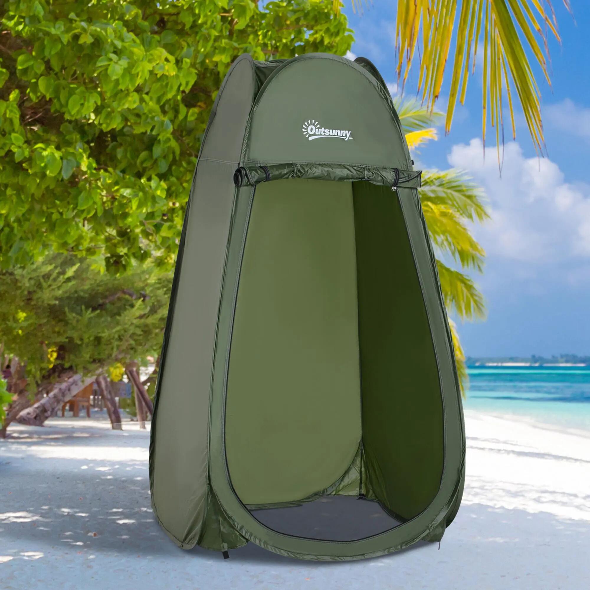 Tente douche pop-up - Camping - Anti-UV, étanche 2000mm - Vert 3/6