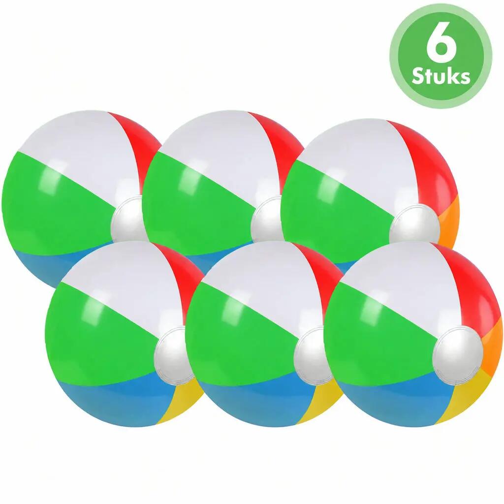 Zestaw piłek plażowych 6 elementów, nadmuchiwany PVC 6/6