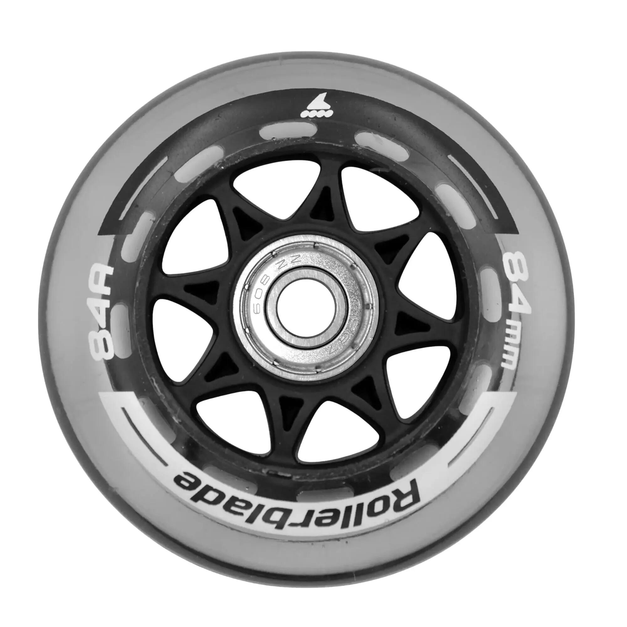 Zestaw kółek do łyżworolek 8szt + łożyska Rollerblade 84MM/SG7 2/3