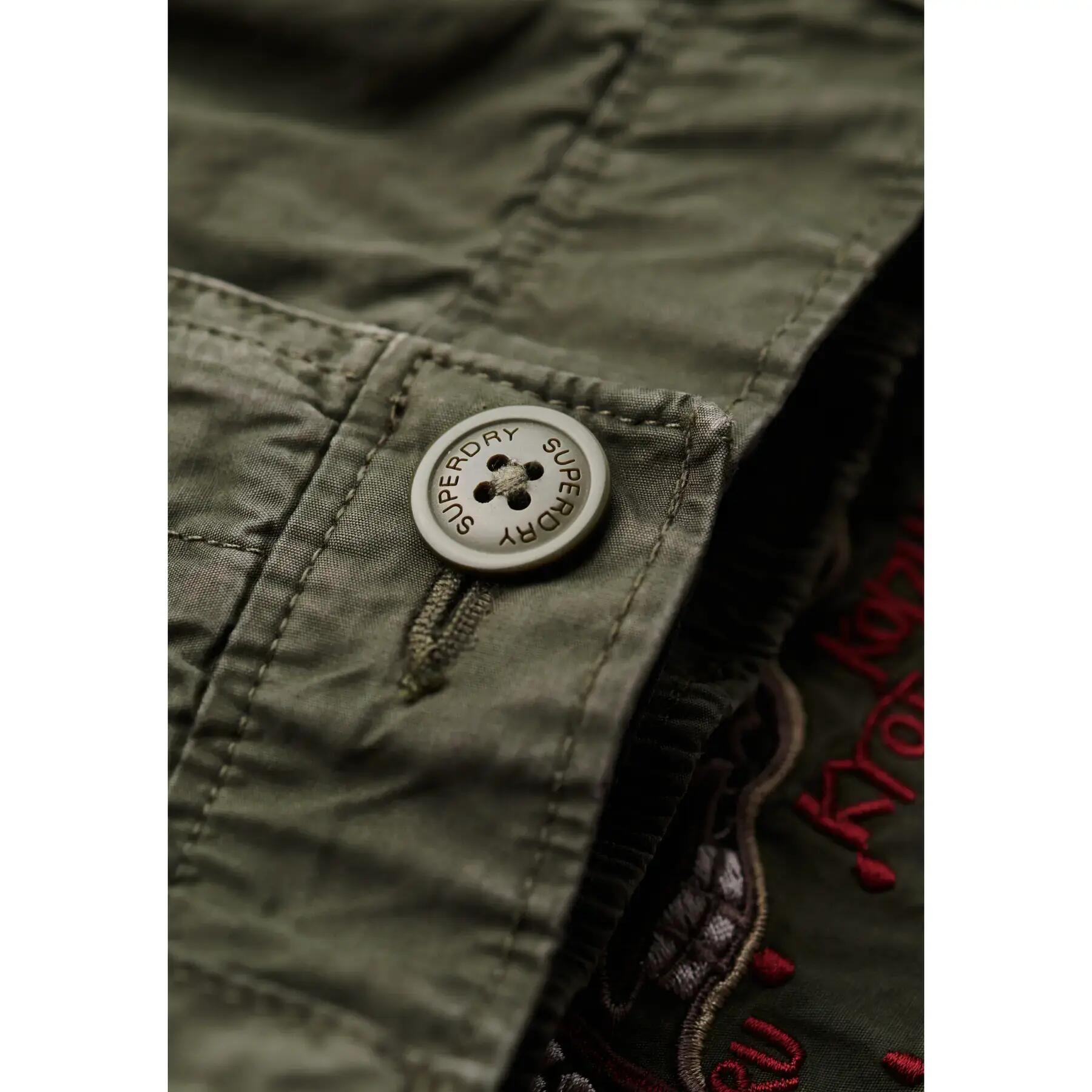 superdry Calças cargo bordadas Lr — 100% algodão, Surplus Goods Olive Green 7/7