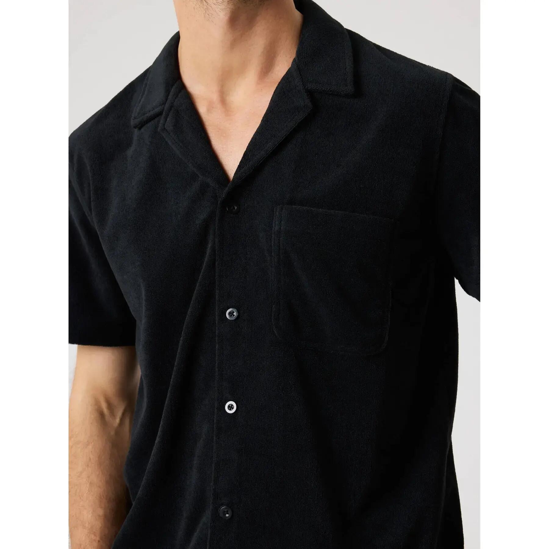 bjorn_borg BORG TOWELING POOL SHIRT in BLACK BEAUTY 5/5