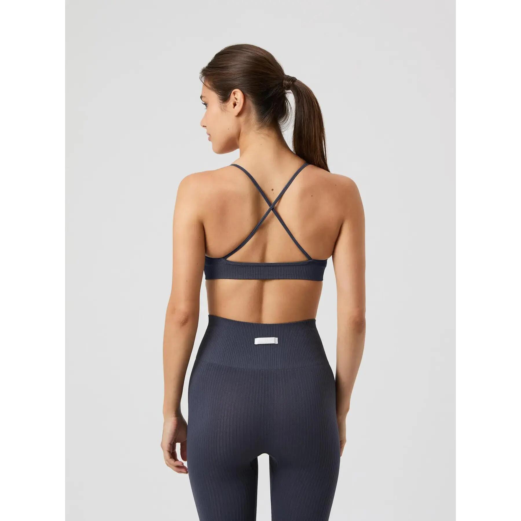 bjorn_borg STUDIO SEAMLESS RIBBED STRAP BRA — ODYSSEY GRAY 3/3