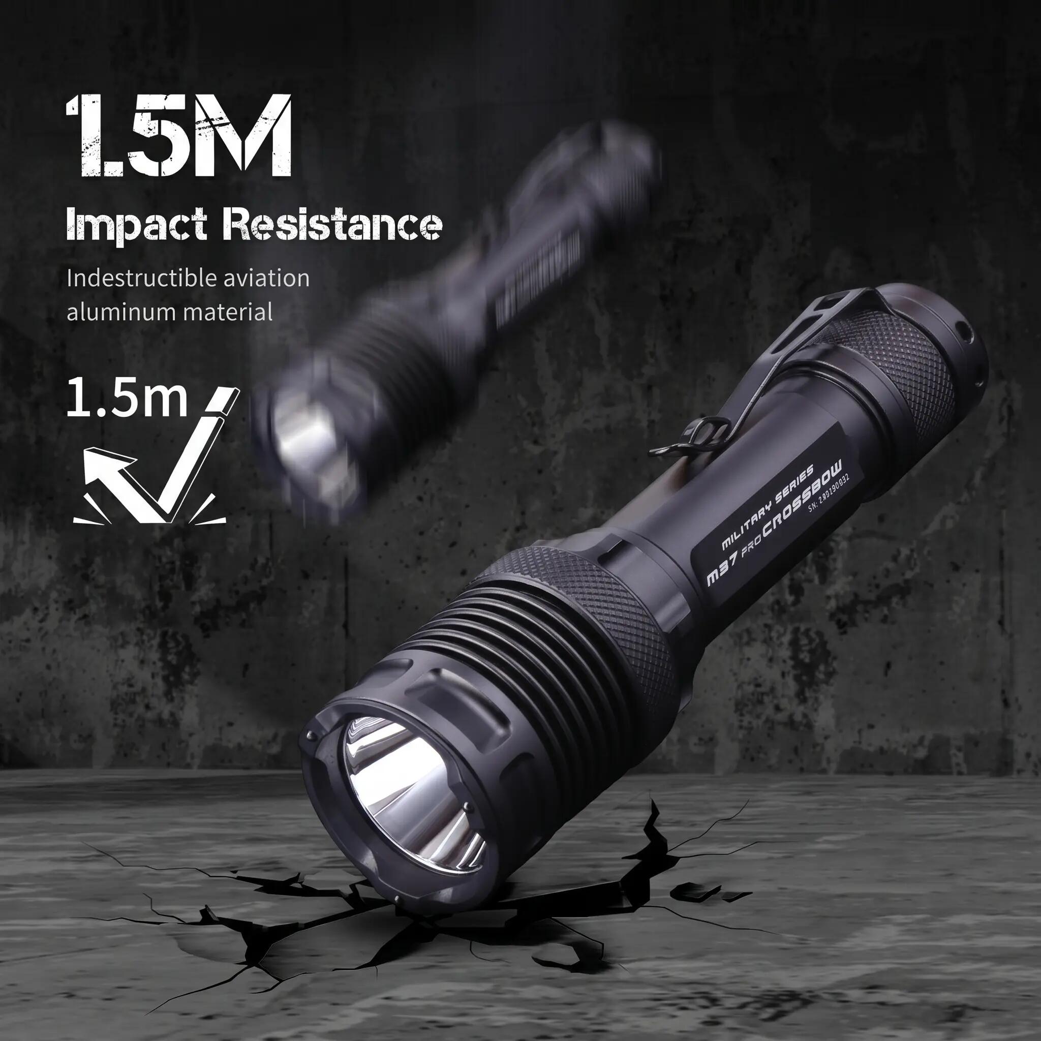 M37 Pro Tactical Flashlight 3700 Lumens torch 6/12
