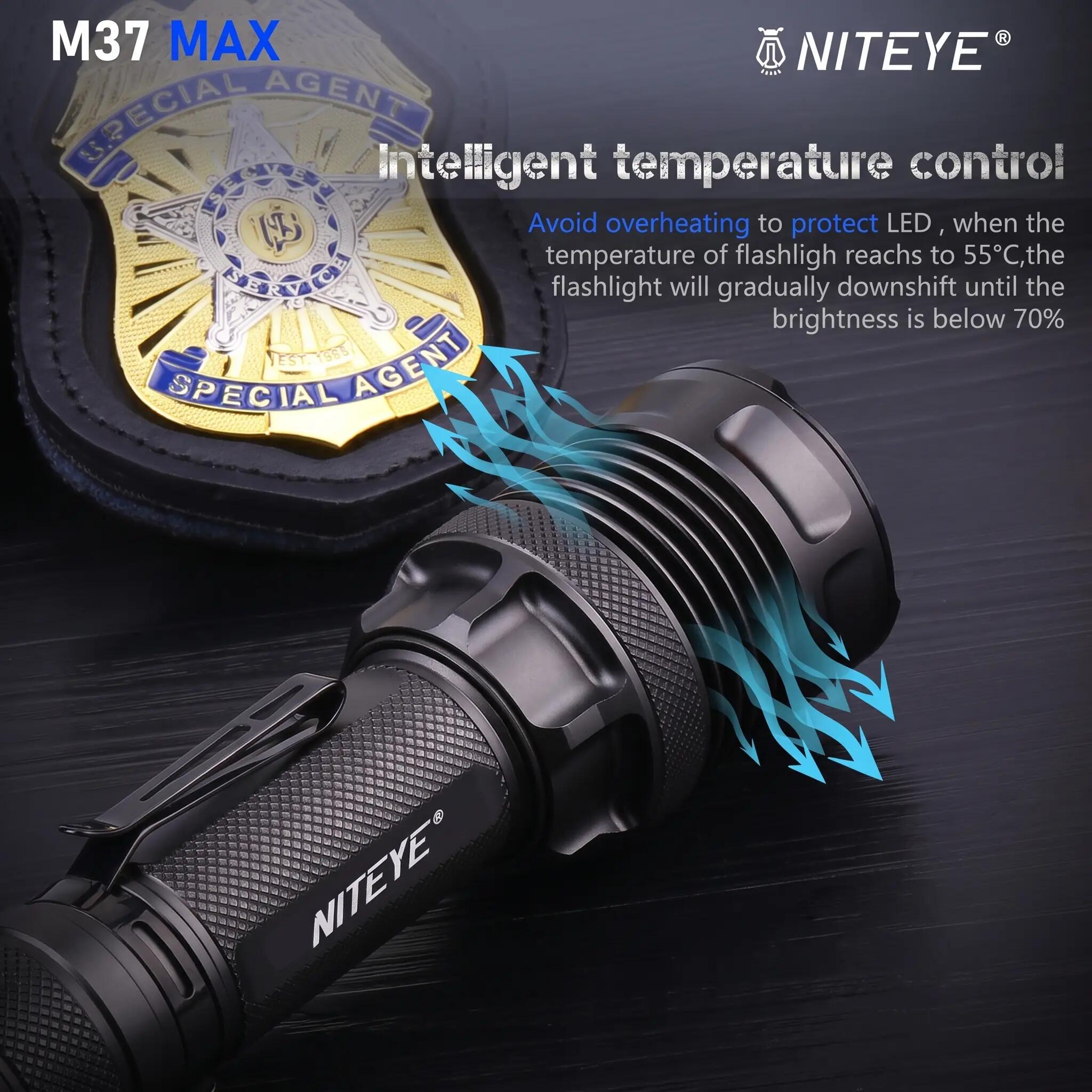 NITEYE by JETBeam M37 Max 5000 Lumens Rechargeable Flashlight 9/15