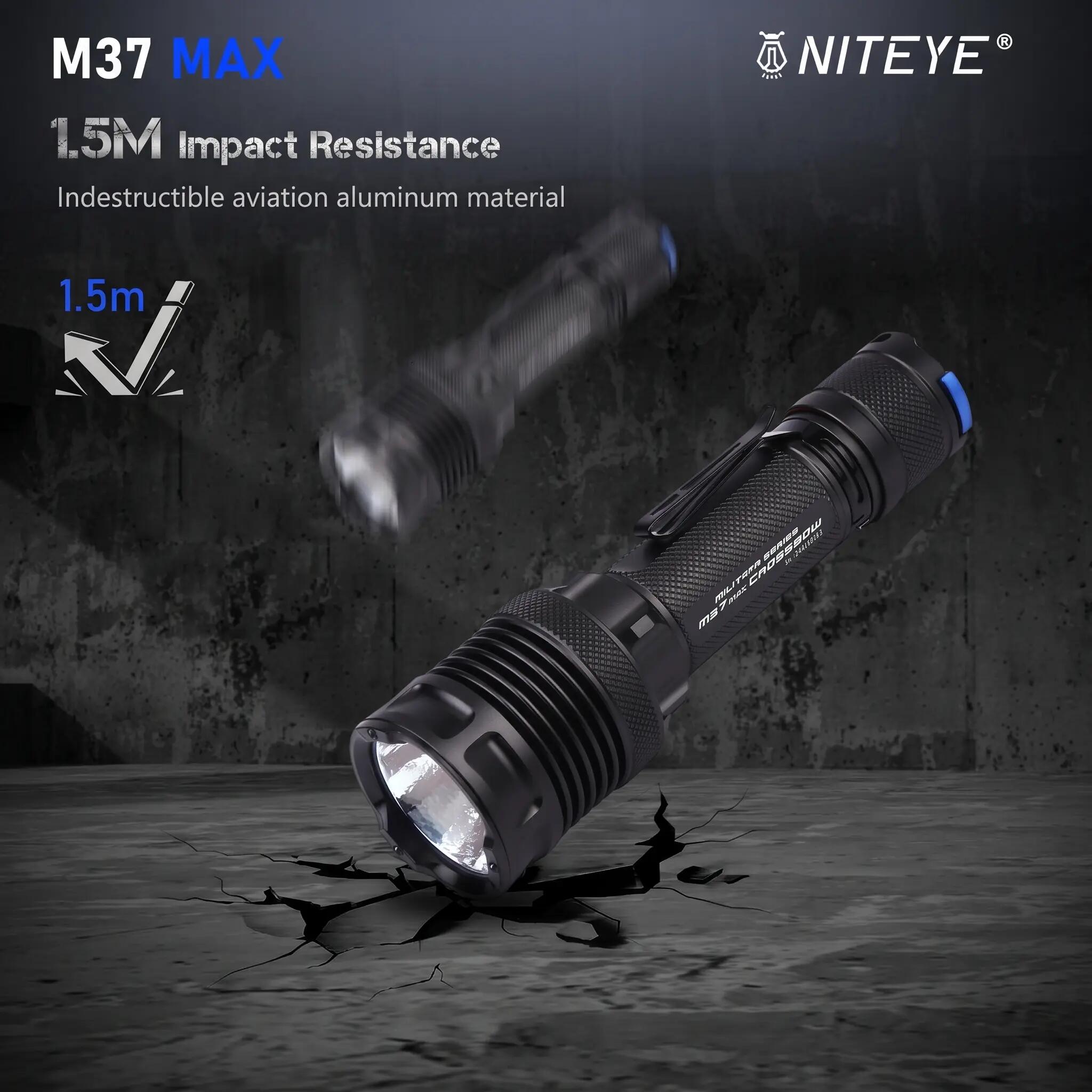 NITEYE by JETBeam M37 Max 5000 Lumens Rechargeable Flashlight 7/15