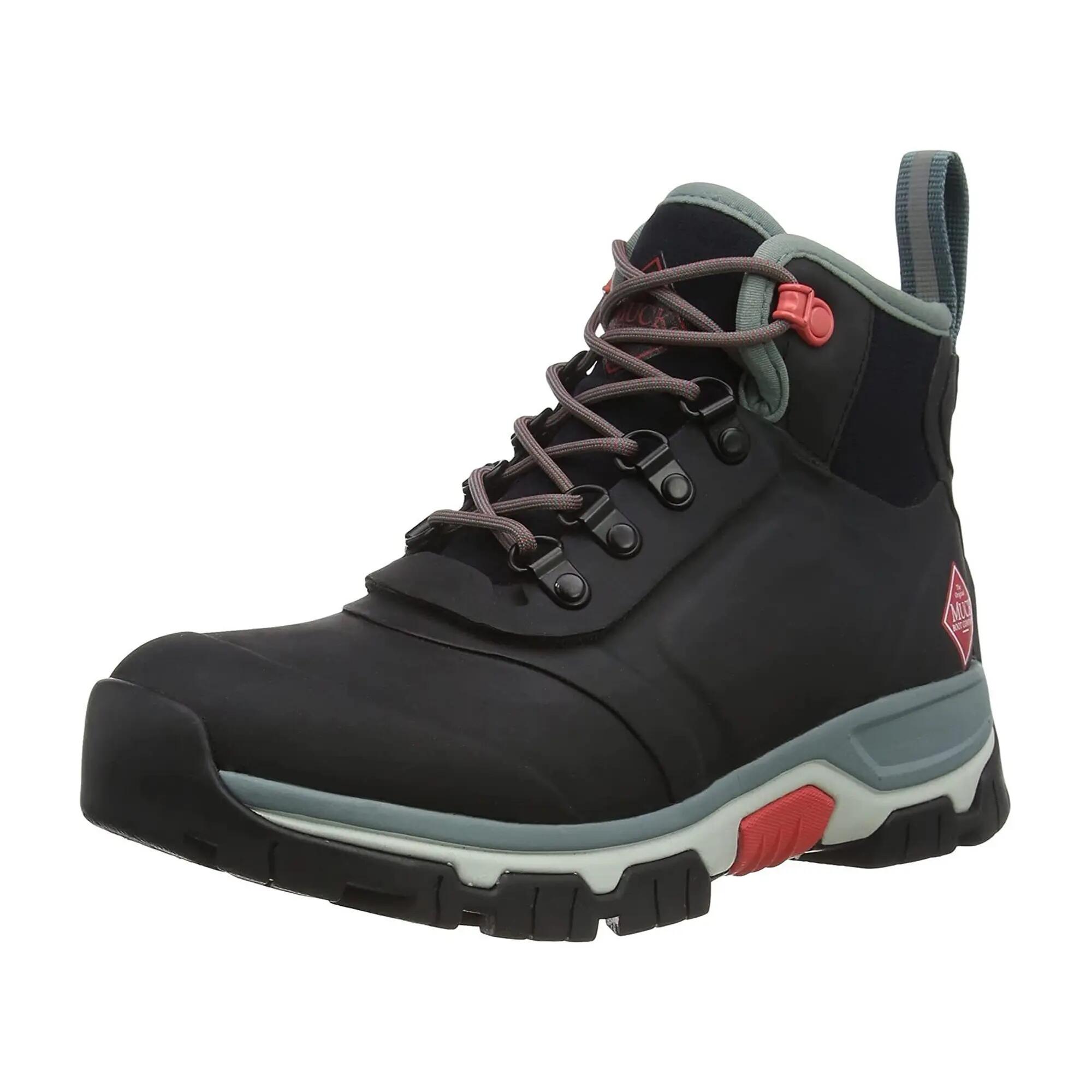 Womens/Ladies Apex Wellington Boots (Black/Sky Blue) 3/5
