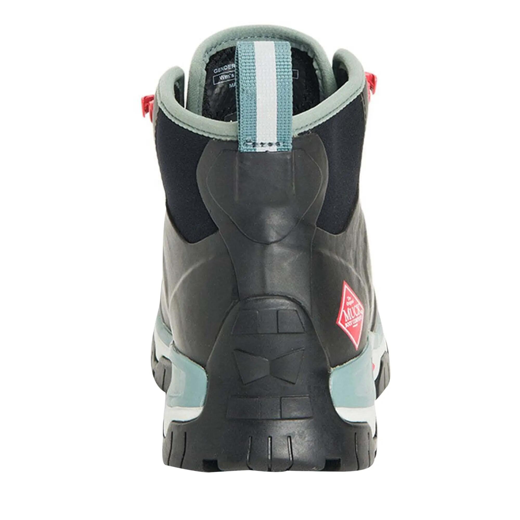 Womens/Ladies Apex Wellington Boots (Black/Sky Blue) 2/5