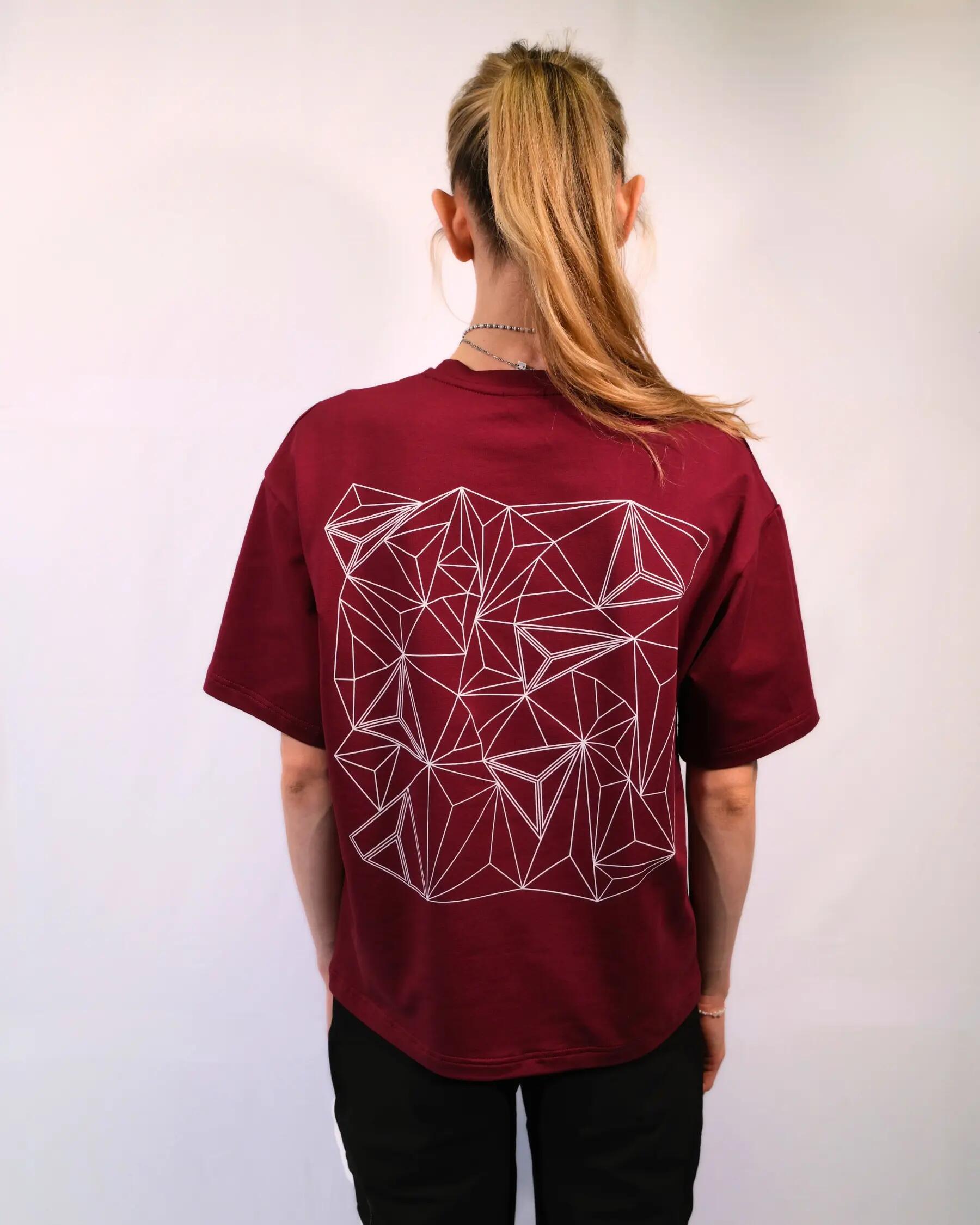Oversized Boulder-Shirt Volumes Rubinrot 5/6