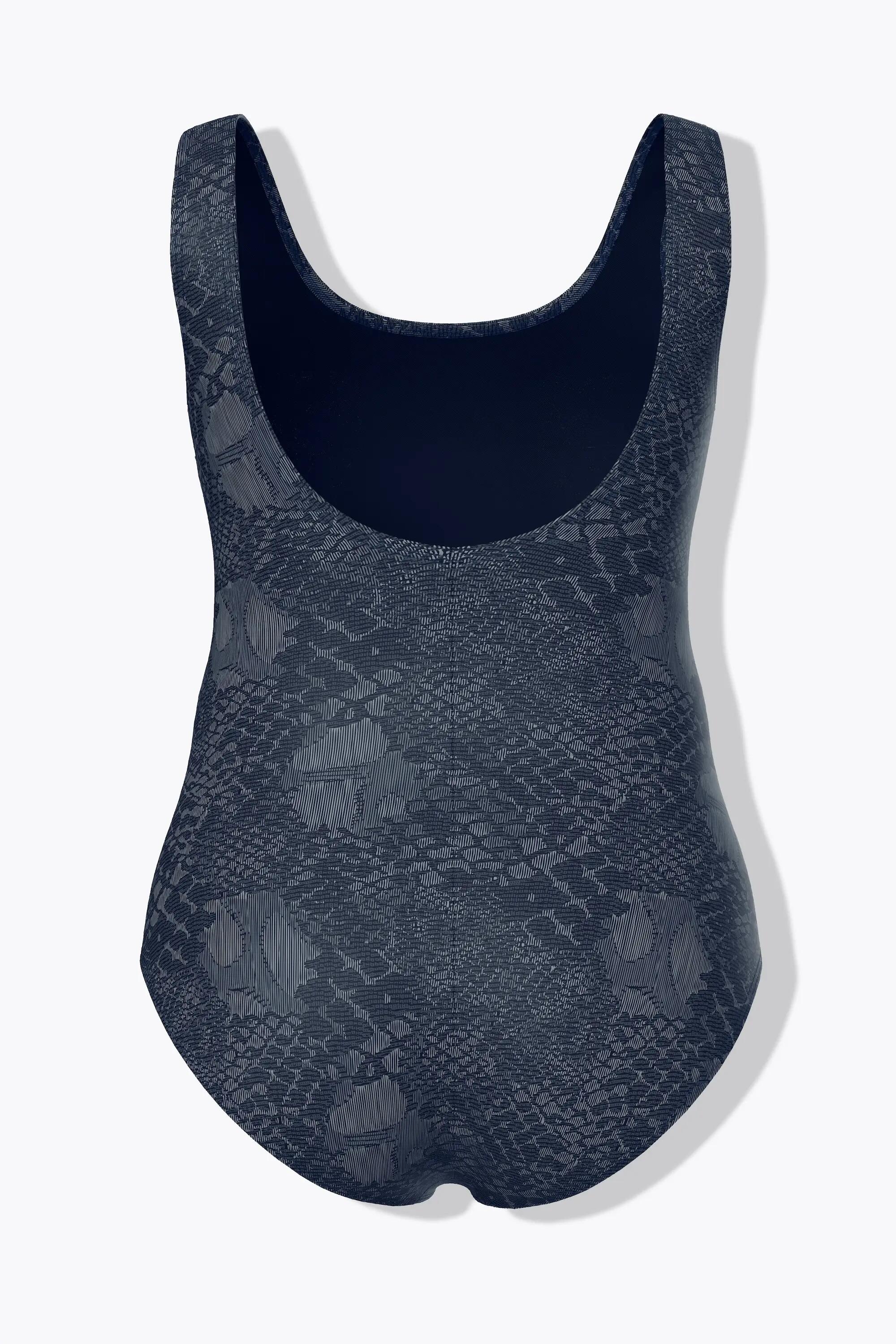 Femme Maillot de bain motif peau de serpent bonnets non paddés et décolleté rond 7/7