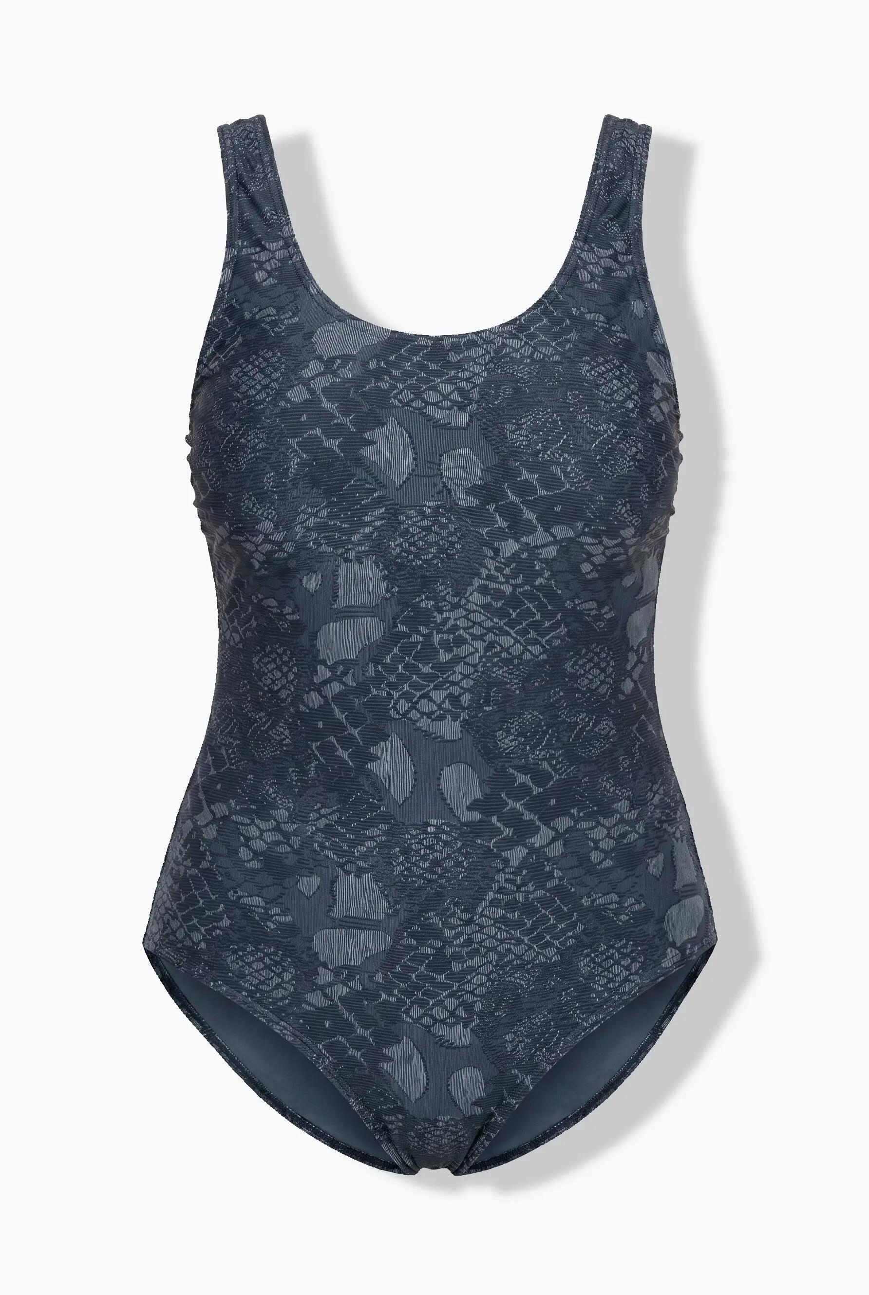 Femme Maillot de bain motif peau de serpent bonnets non paddés et décolleté rond 6/7