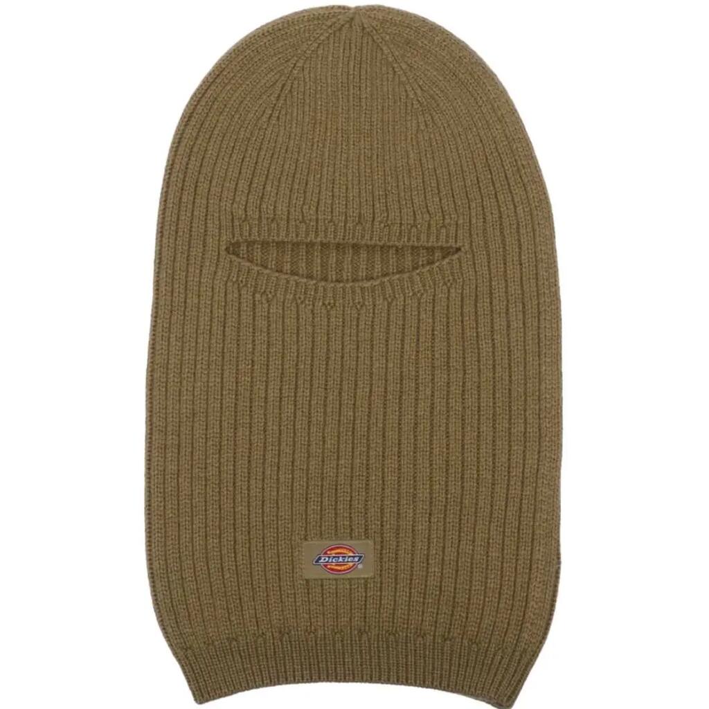 DICKIES balaclava ribbed knit camel brown