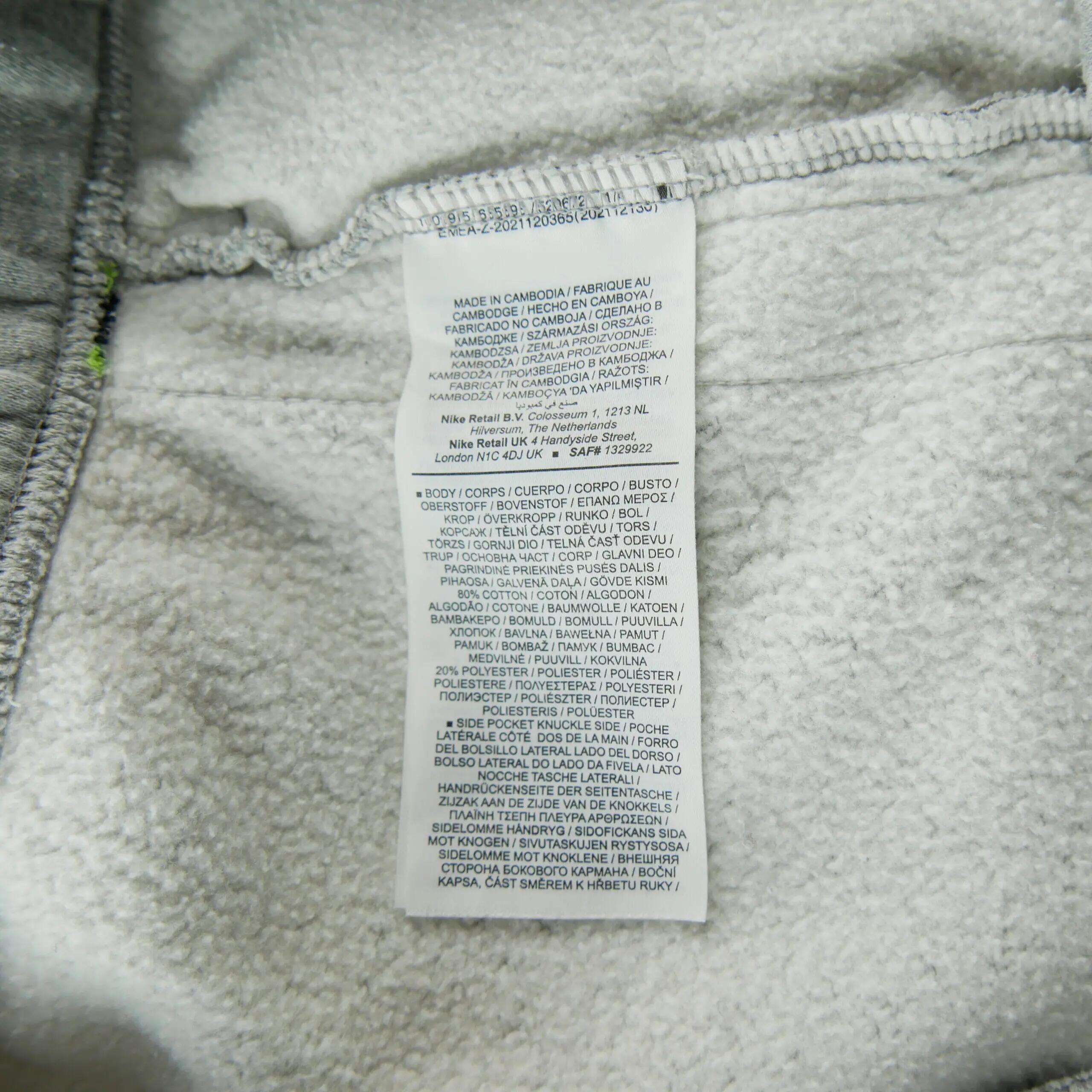 Nike joggings voor heren sportswear grijs 7/8