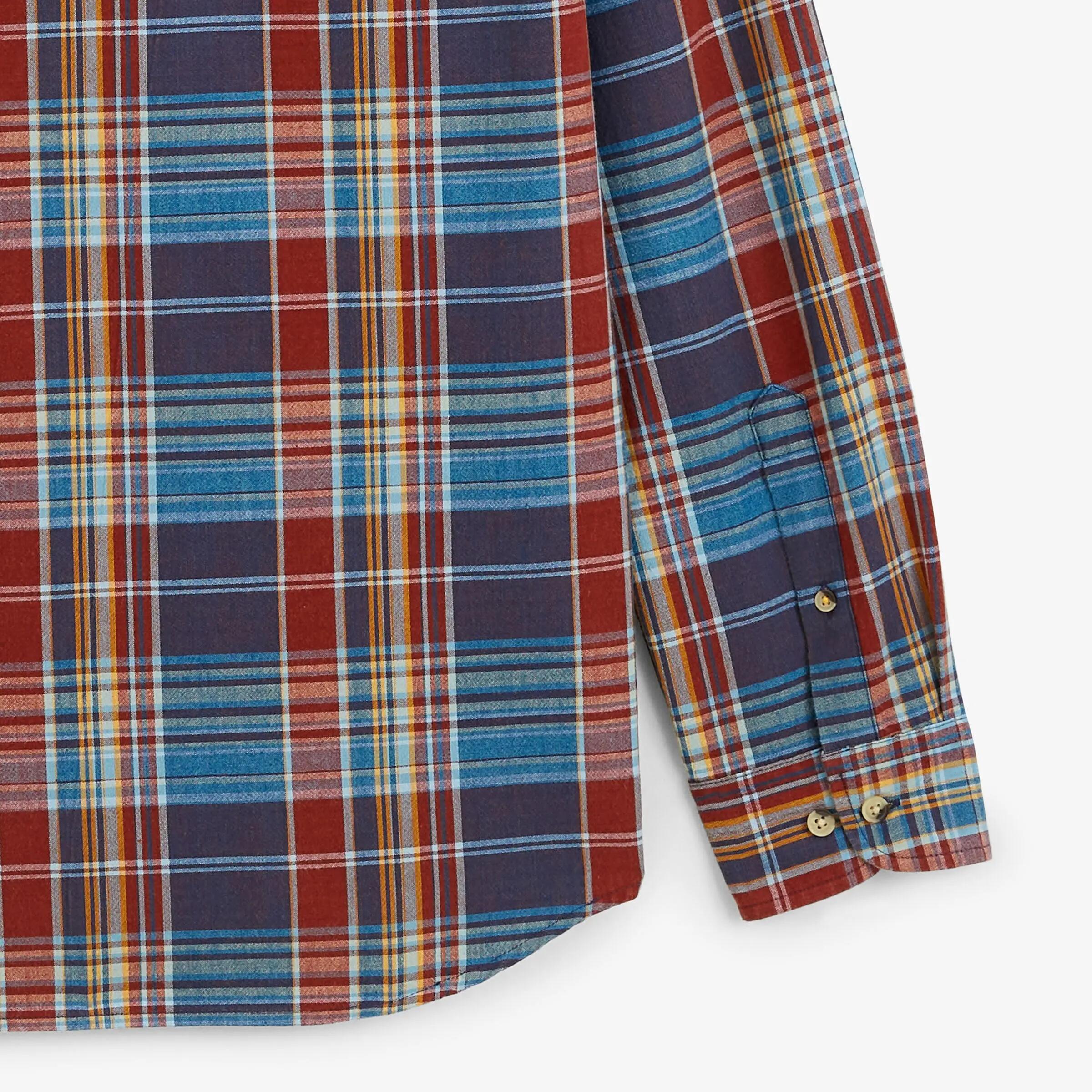 Camicia a maniche lunghe in cotone a quadri 4/4