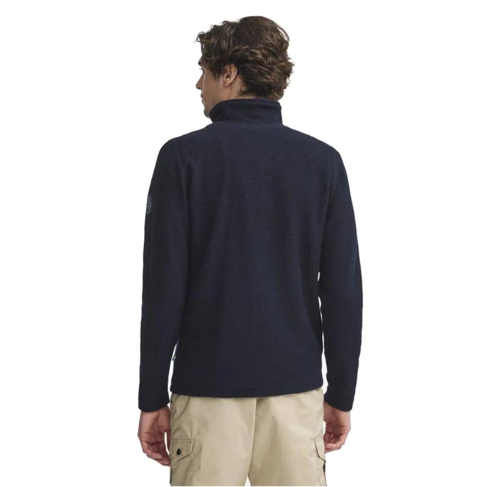 Gilet homme Louie Full Zip Navy - laine bouillie légère - Bleu 4/5