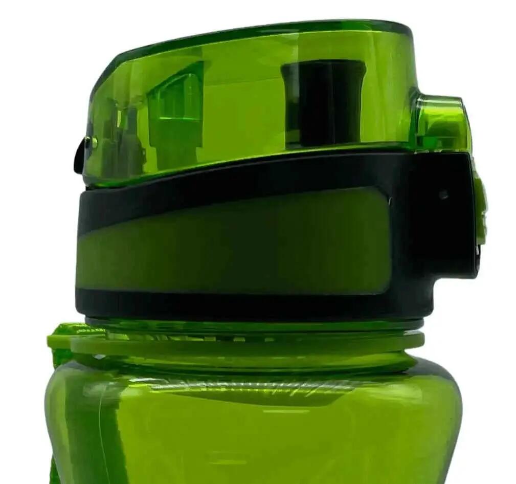 Trinkflasche mit 1 L Volumen grün auslaufsicher Sportflasche Schule Freizeit 6/7