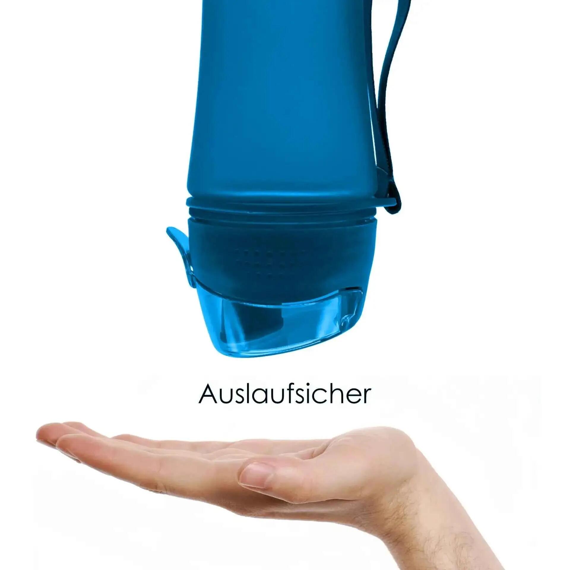 Trinkflasche mit 0,5 L Volumen blau auslaufsicher Sportflasche Schule Freizeit 5/5