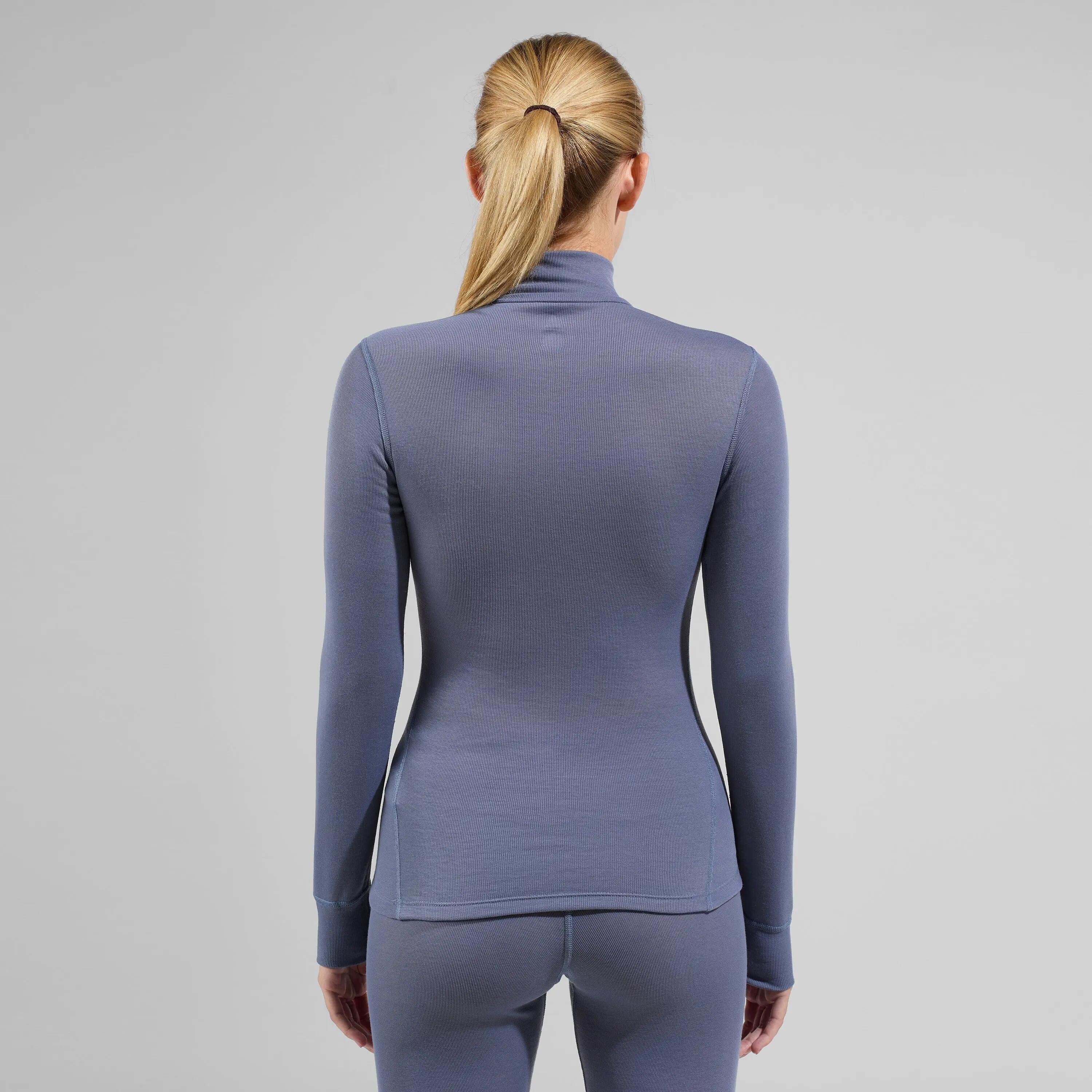 T-shirt à col montant zippé Active Warm pour femme ODLO 2/6