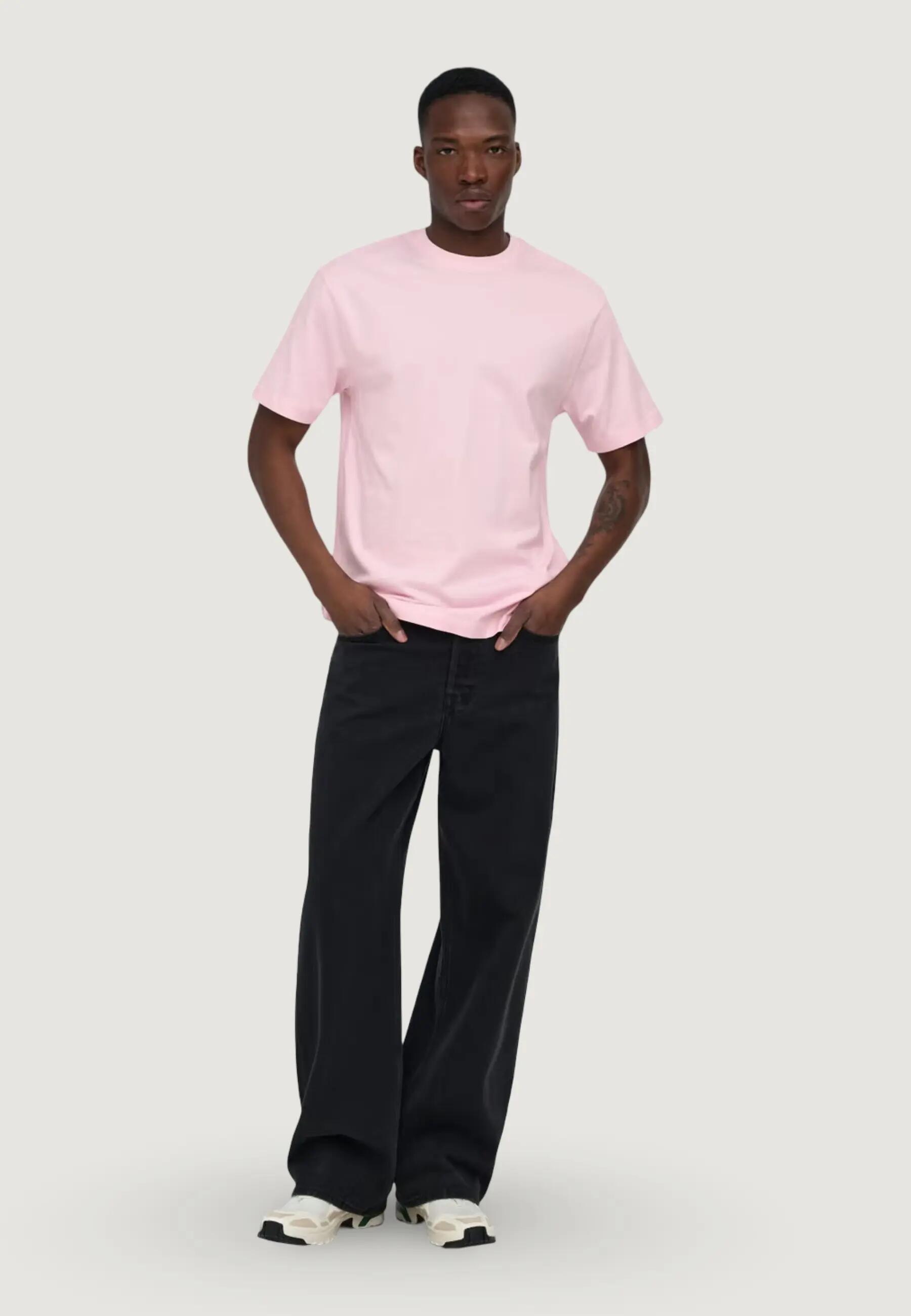 T-shirt maniche corte Uomo Onsfred Life Rlx Ss Tee Noos Rosa 4/5