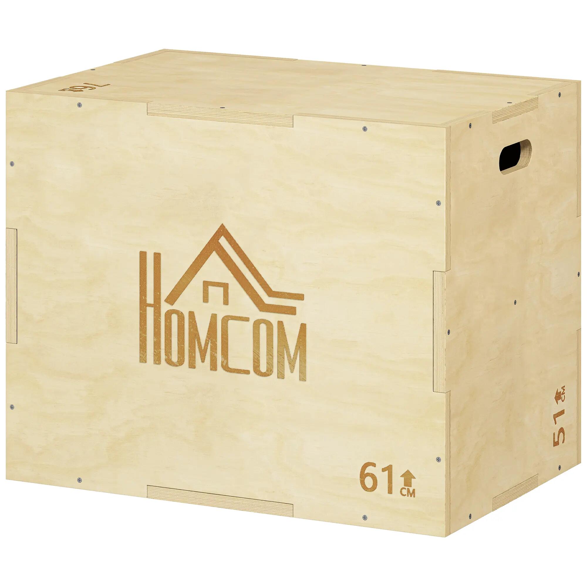 Box pliométrique - Forme et musculation - Unisex - Bois de hêtre, 3 hauteurs 2/6
