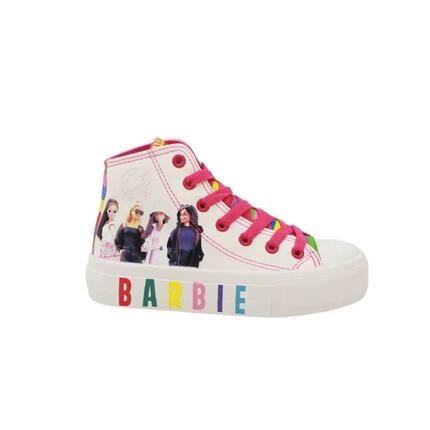 Baskets montantes Barbie printemps-été blanches taille 34
