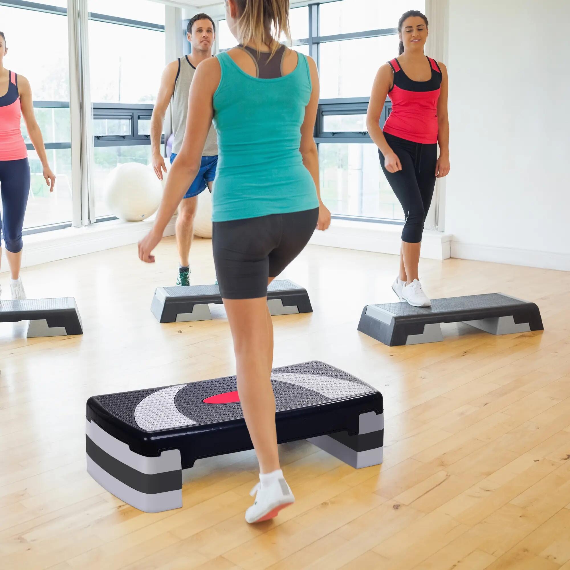 Plateau step - fitness - réglable, antidérapant, rigide 3/5