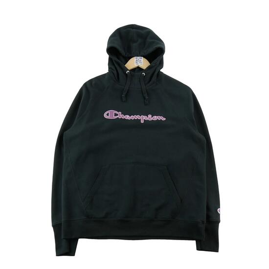 Refurbished - Champion Hoodie Herren Kangurutasche Schwarz Sportswear - Wie neu