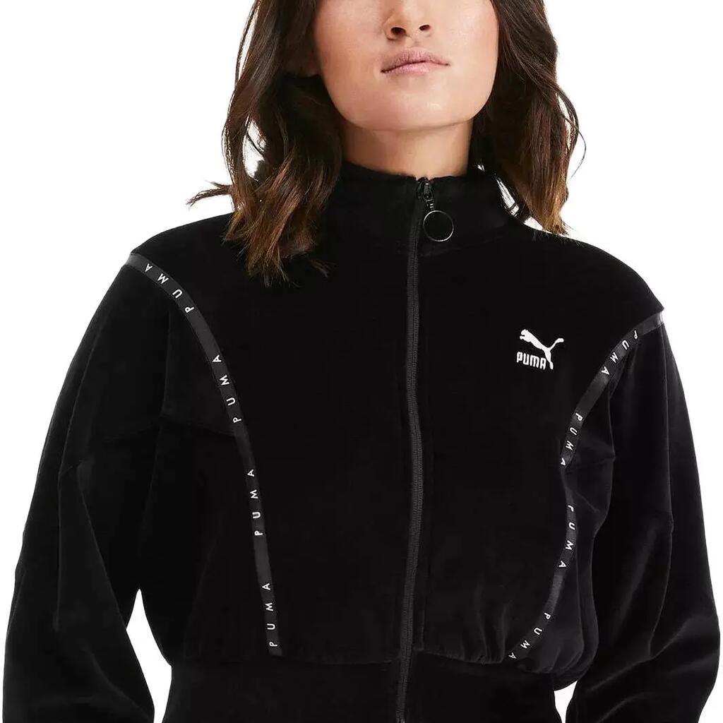 Дамски суитшърт от велур PUMA