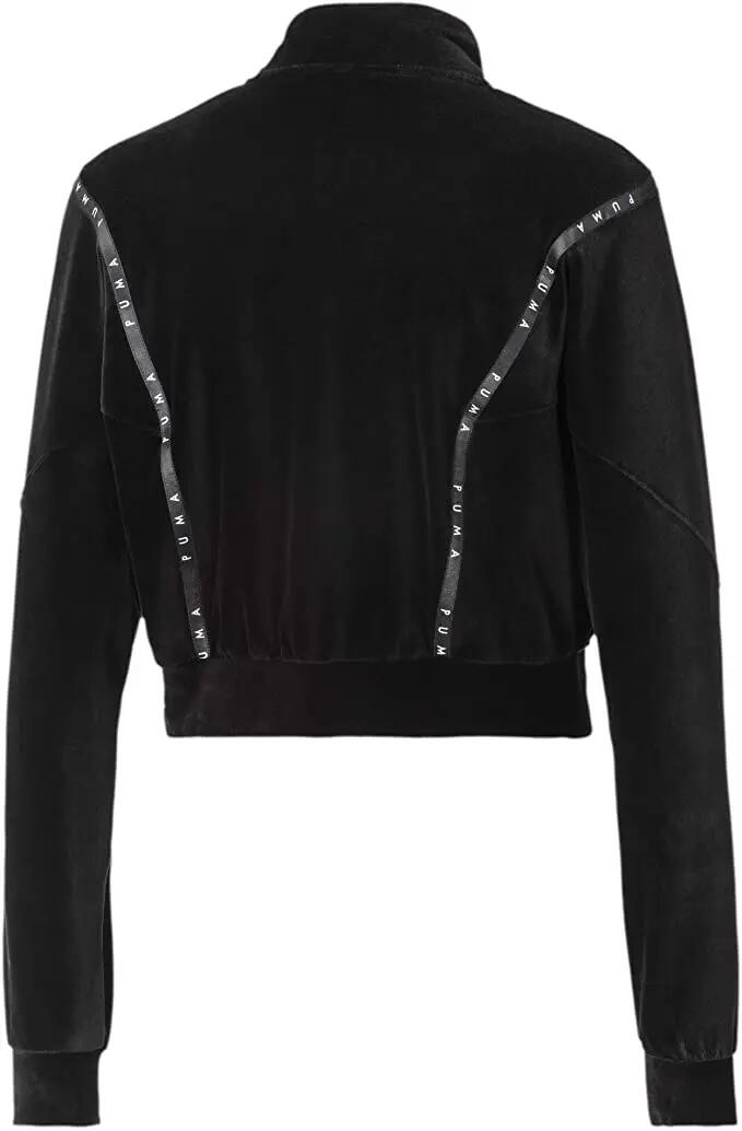 Felpa corta da donna in velluto PUMA 5/6
